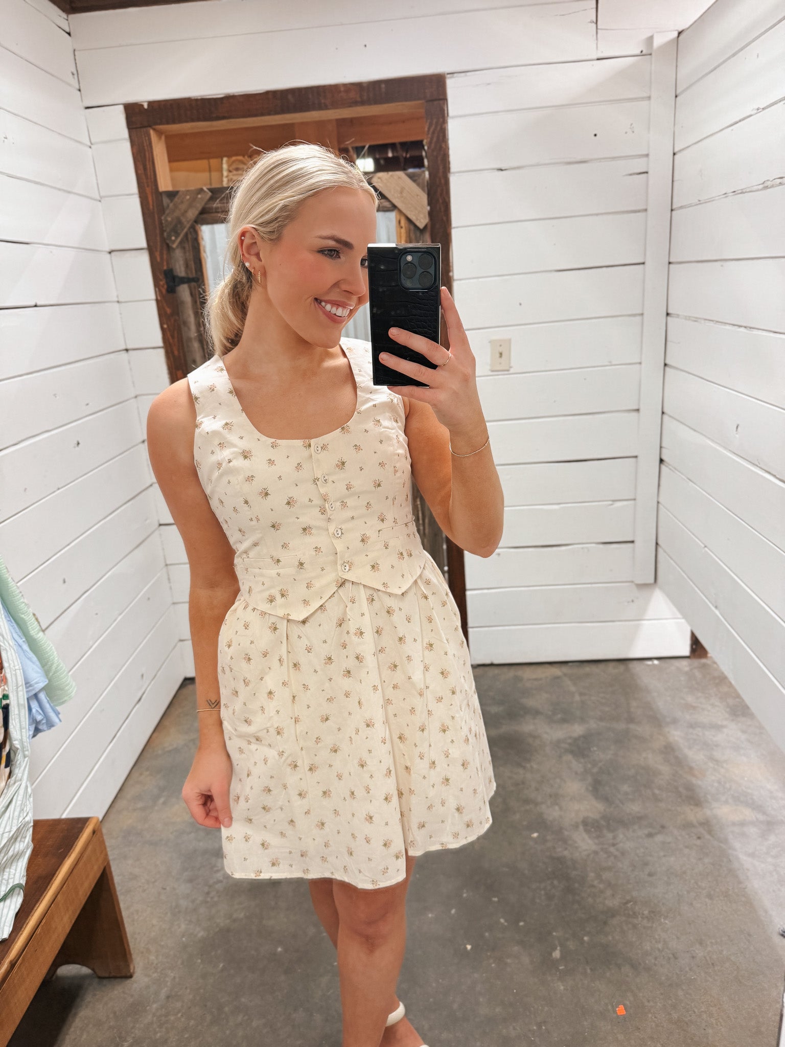 Stop & Stare Floral Vest Mini Dress