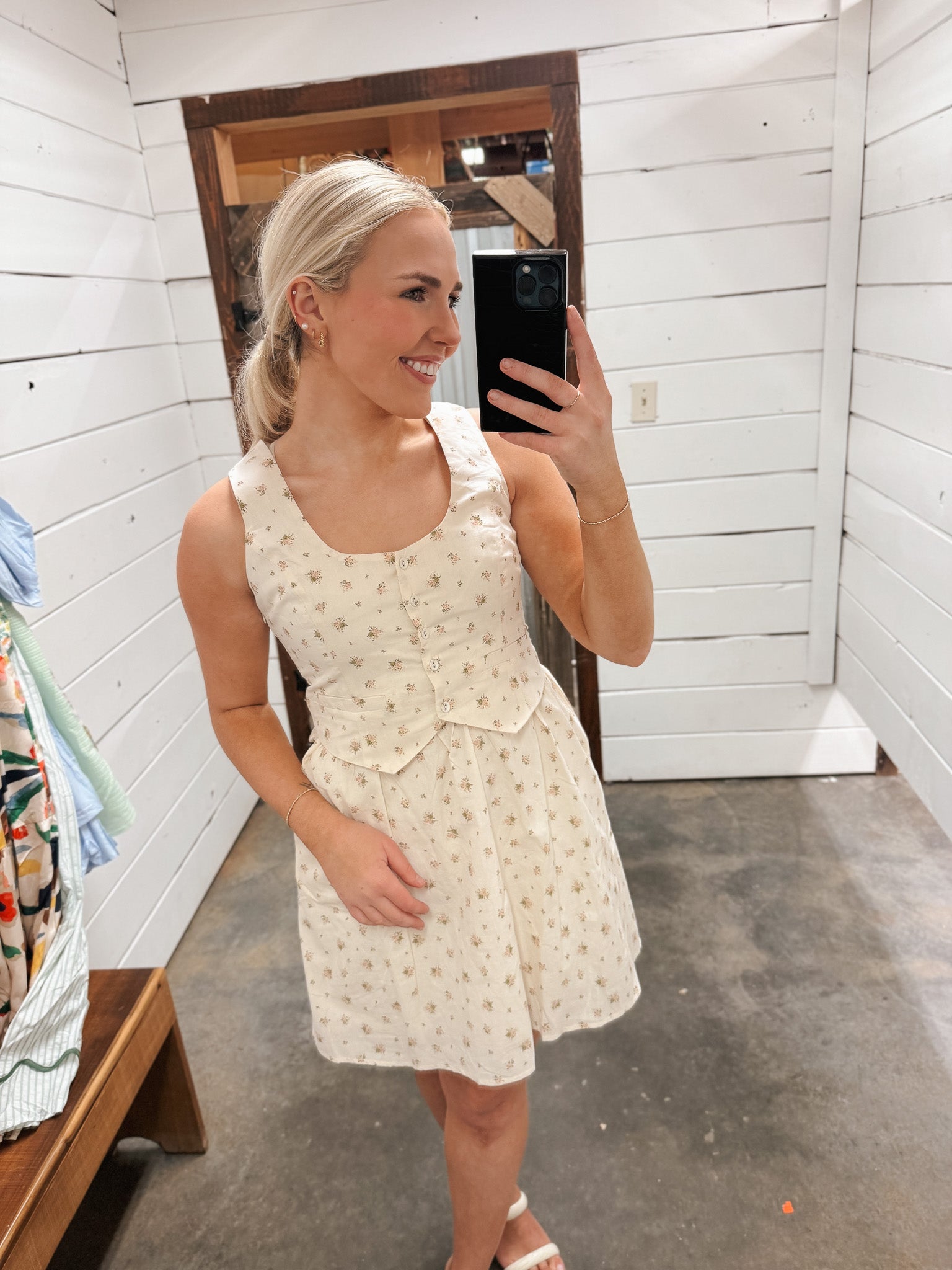 Stop & Stare Floral Vest Mini Dress