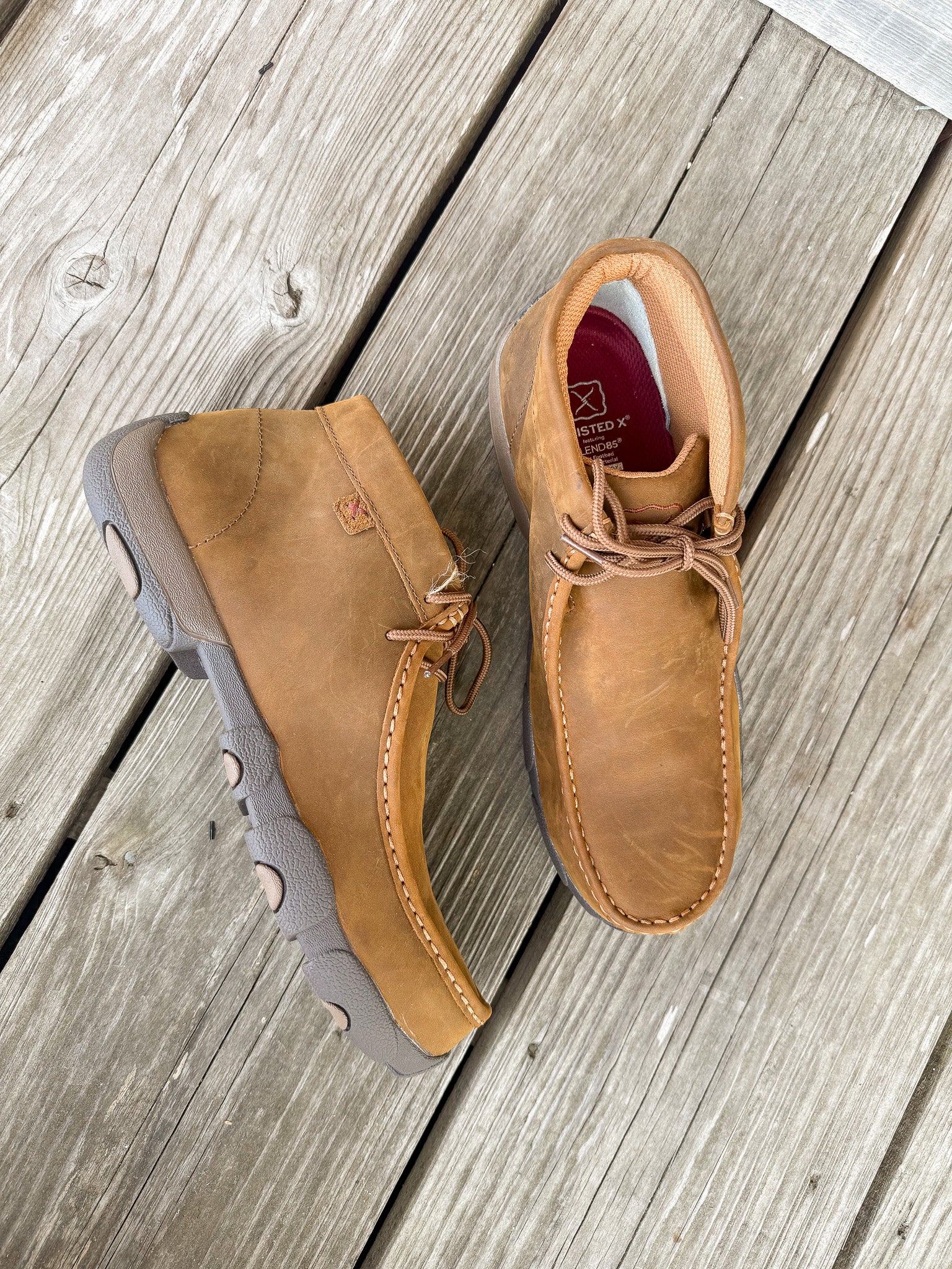 Mocasín Chukka de conducción con punta de acero Twisted X Work para hombre