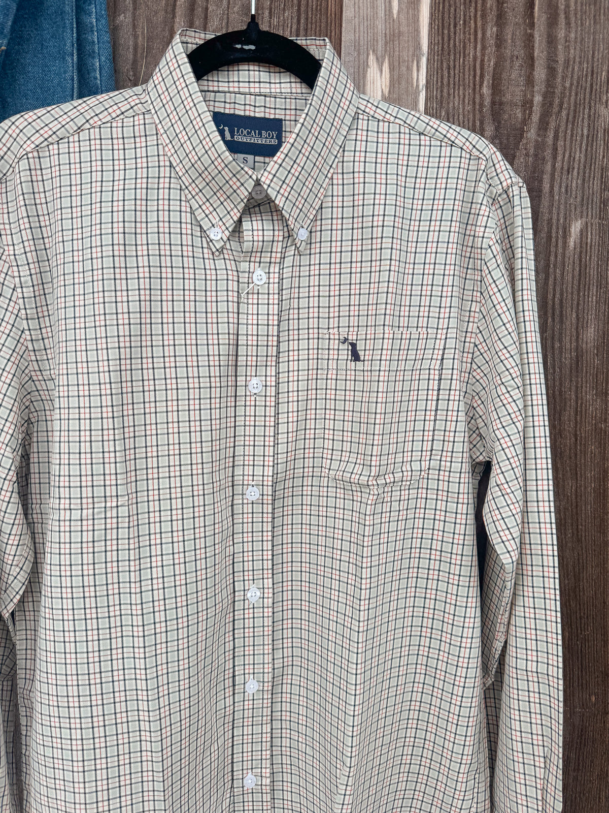 Local Boy | Faulk Dress Shirt in Gray/Red/Black