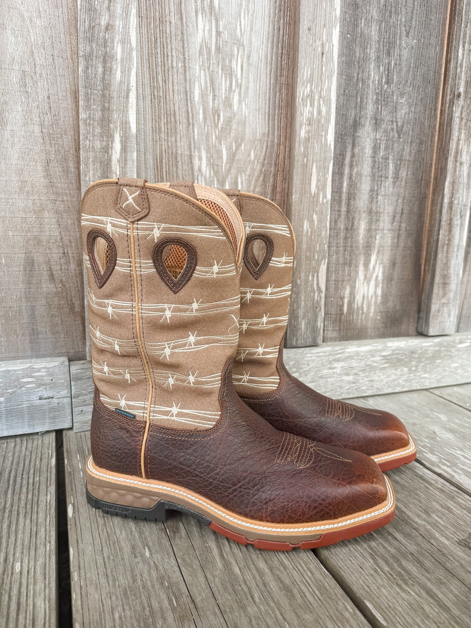 Men's Twisted X 12" Waterproof Alloy Toe Western Work Boot