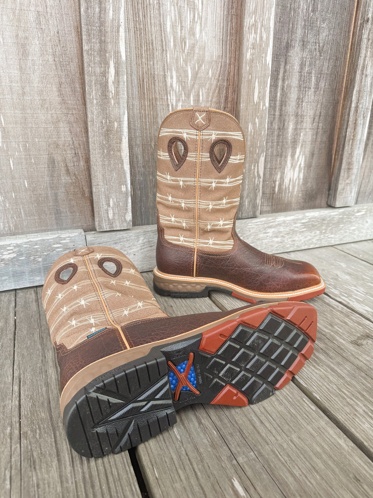 Men's Twisted X 12" Waterproof Alloy Toe Western Work Boot