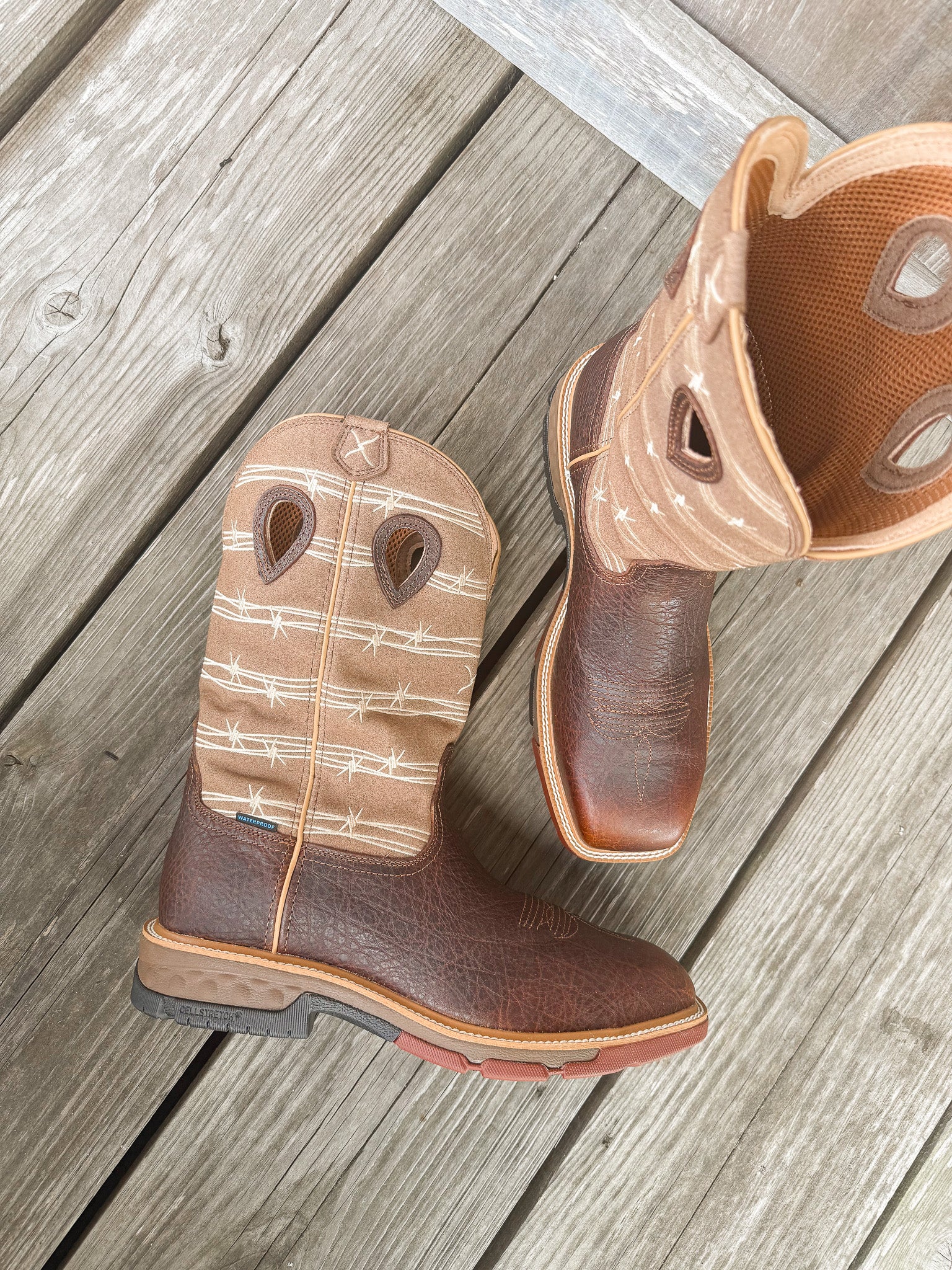 Men's Twisted X 12" Waterproof Alloy Toe Western Work Boot