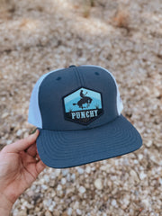 Hooey "Ranchero" Punchy Hat Blue/White w/Black & Blue Patch