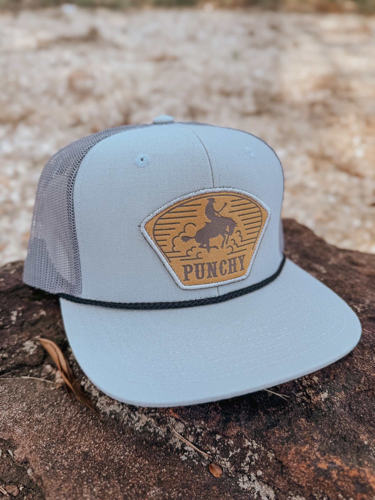 Hooey "Cavvy" Punchy Hat Grey w/Leather Patch