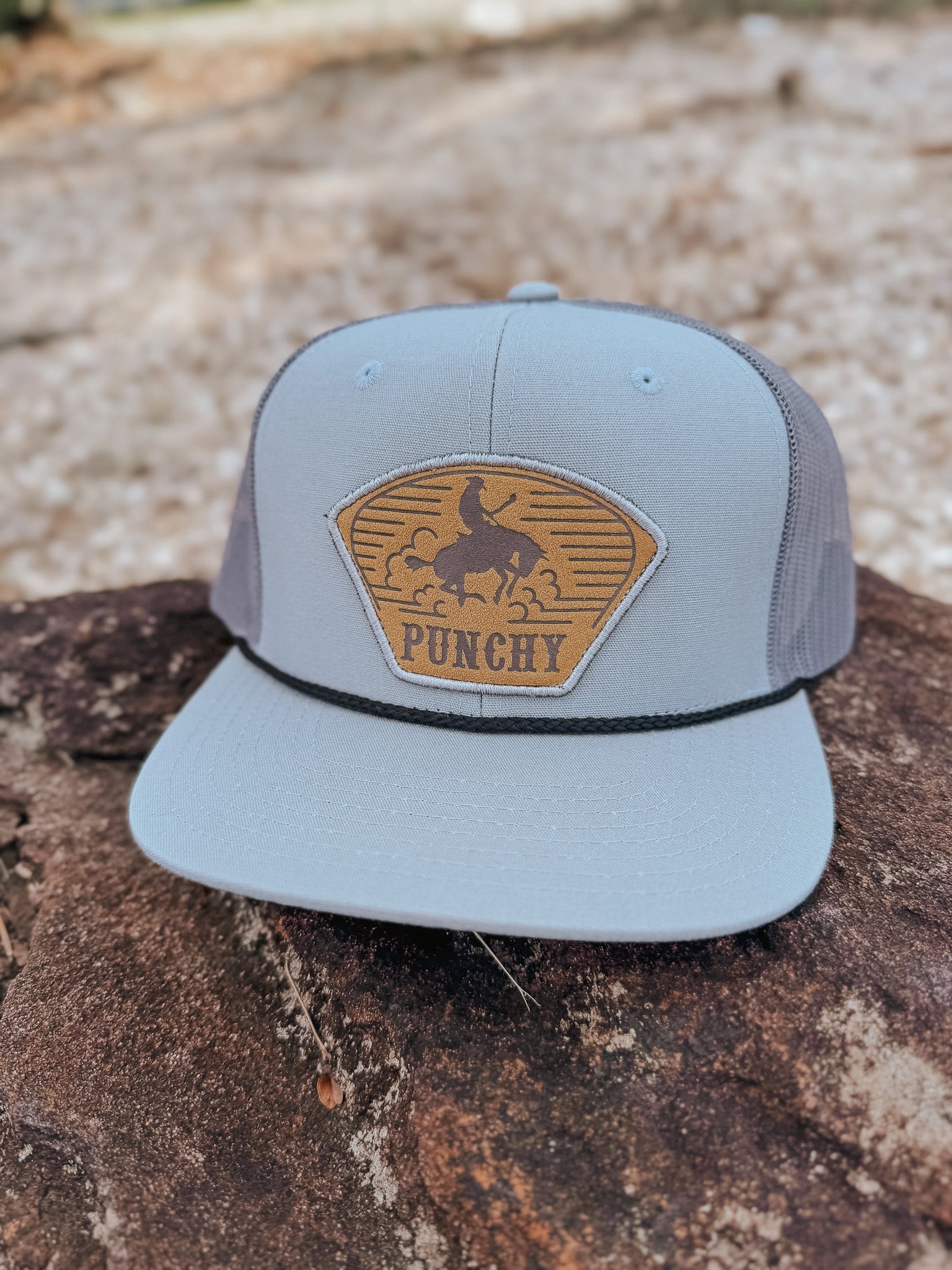 Hooey "Cavvy" Punchy Hat Grey w/Leather Patch