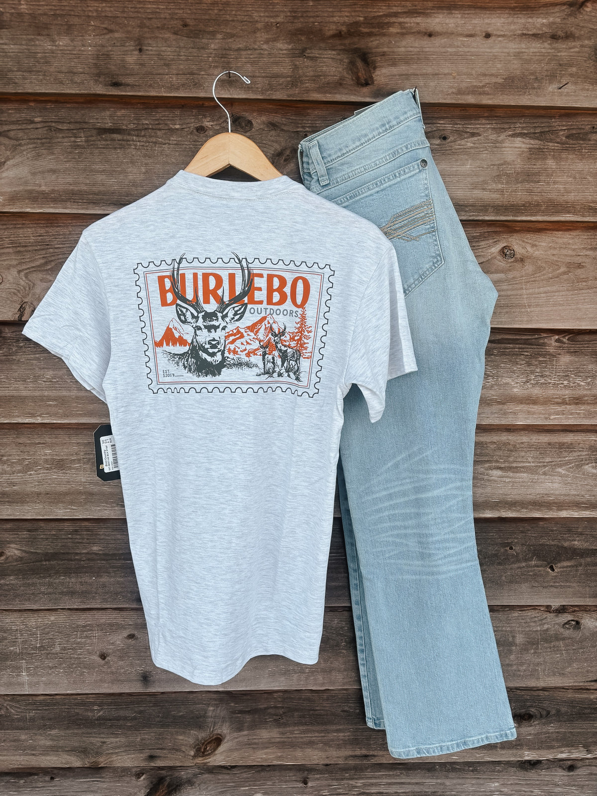 Burlebo Buck Stamp T-Shirt - Ash Grey