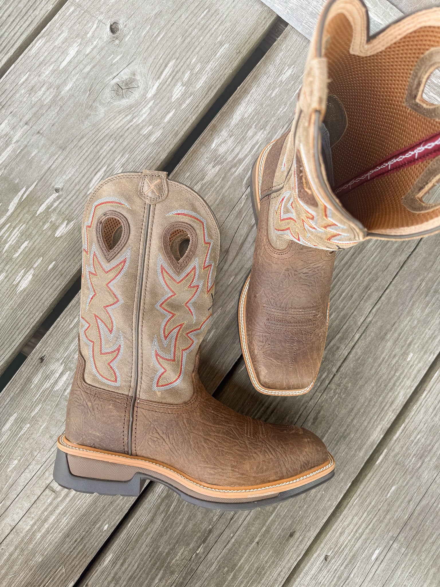 BOTA DE TRABAJO WESTERN CON PUNTA DE ALEACIÓN TWISTED X