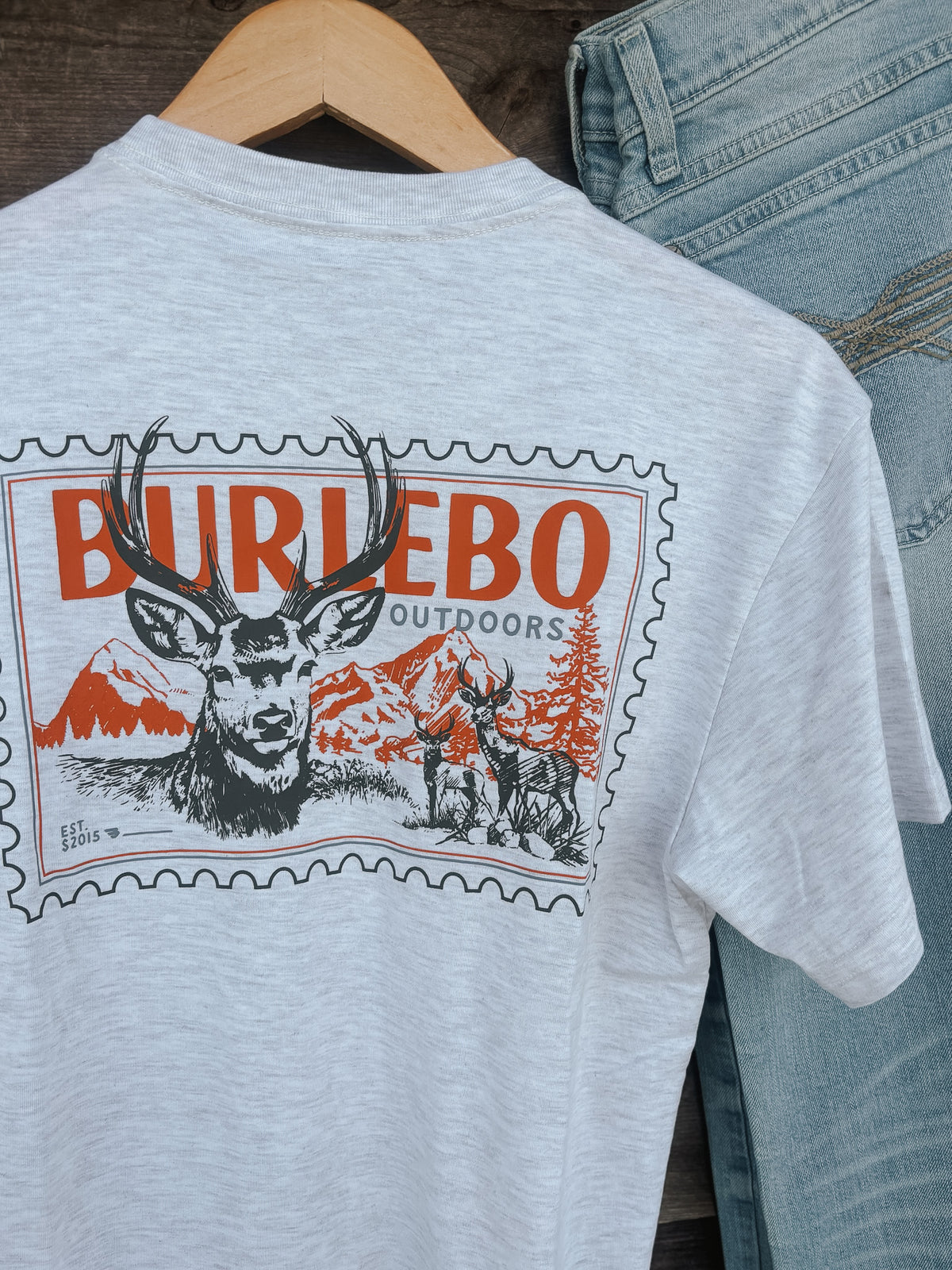Burlebo Buck Stamp T-Shirt - Ash Grey