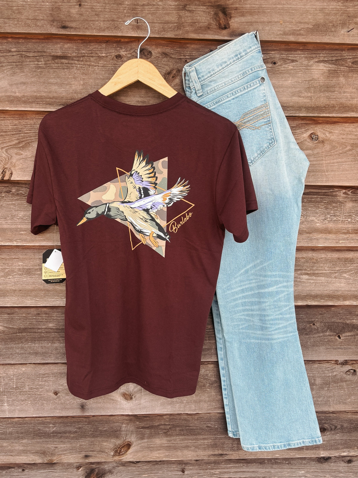 Burlebo | Toddler & Youth Pintail Triangle Duck T-Shirt - Maroon