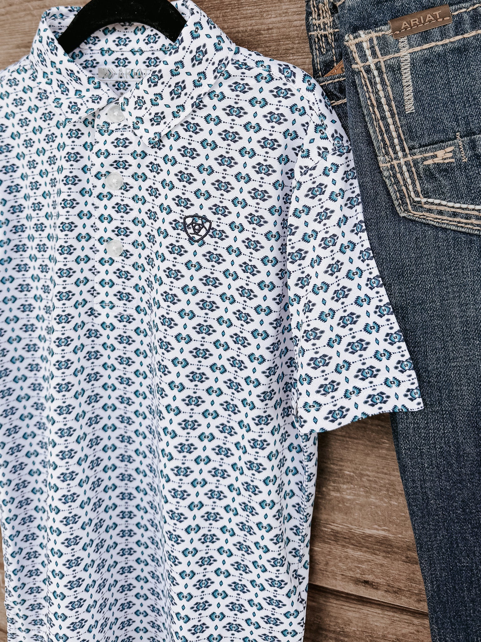 Ariat Youth All Over Print Polo