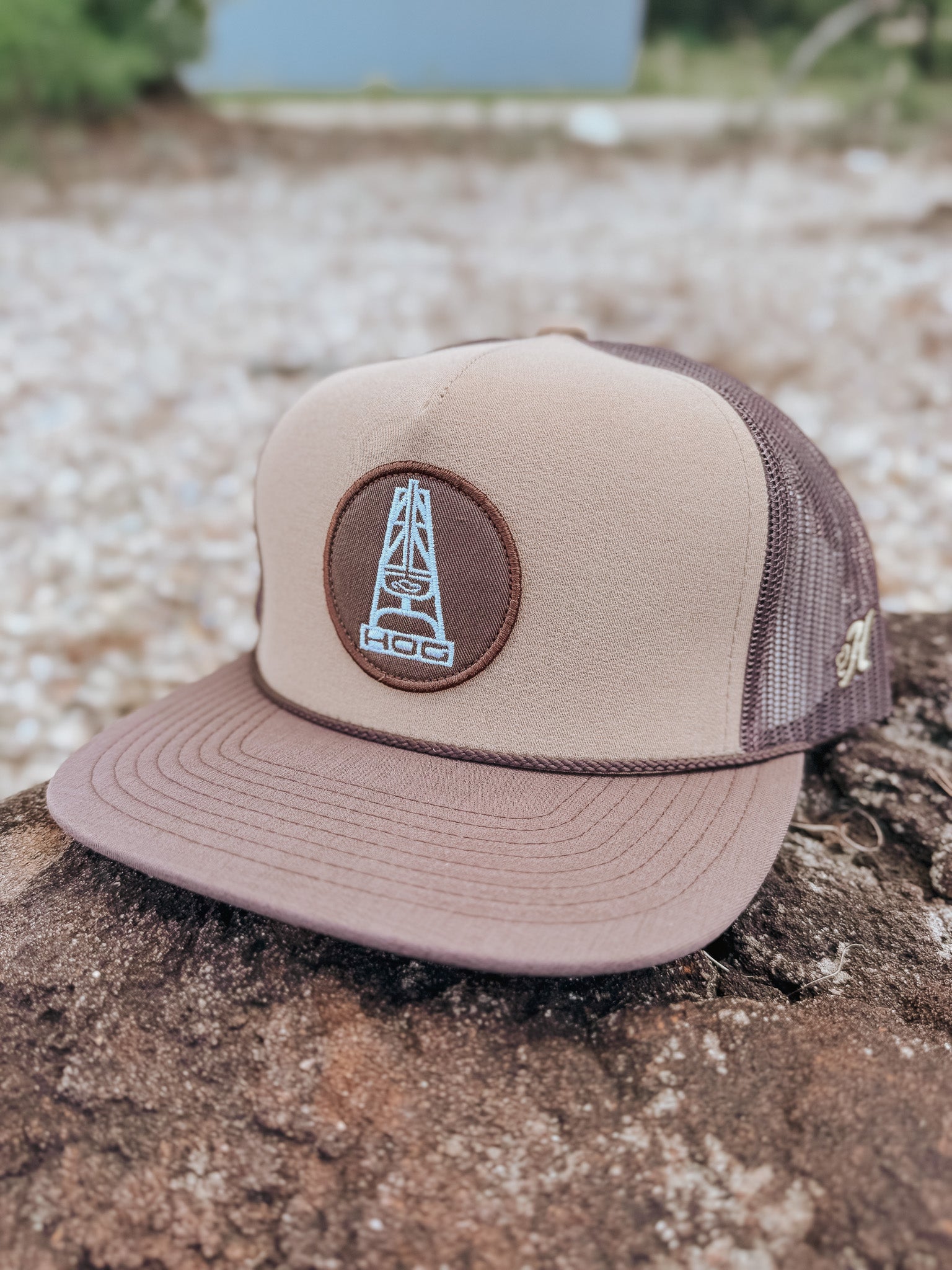 Hooey "Rose" HOG Hat Tan/Brown w/Black & White Patch