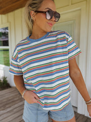 Summertime Blues Stripe Tee