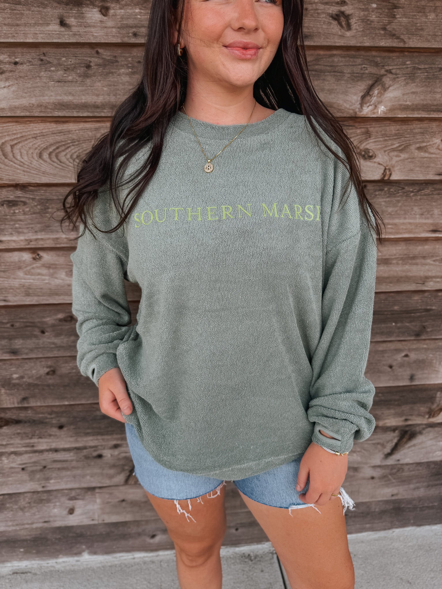 Women's Southern Marsh Sunday Morning Sweater in Olive
