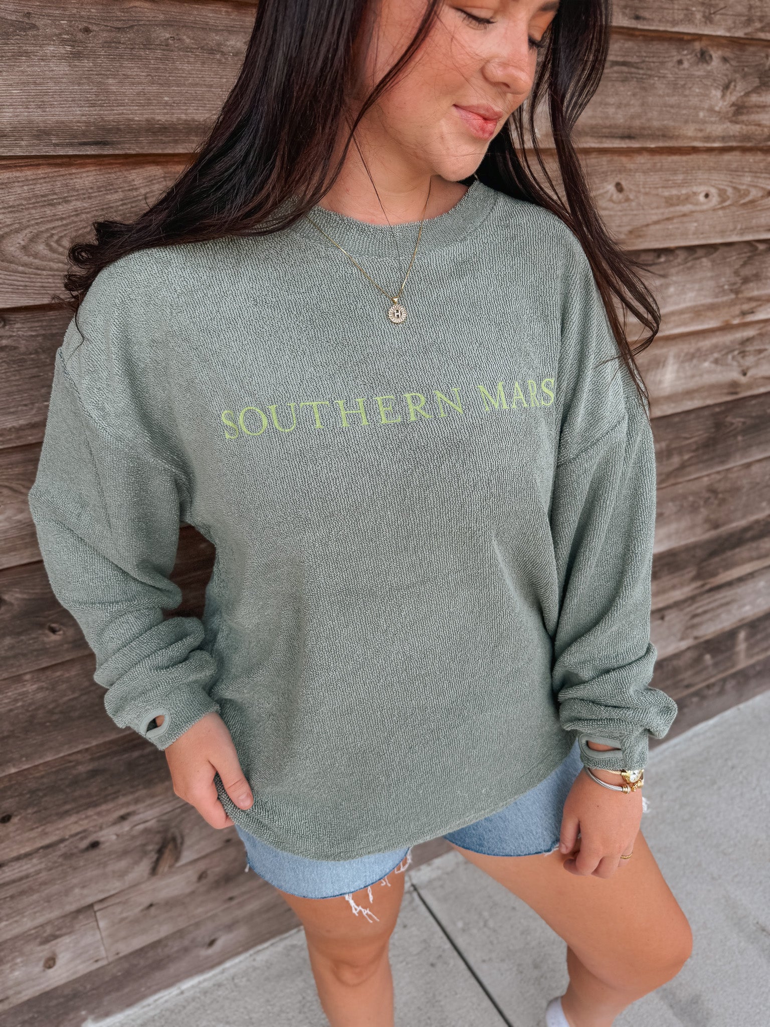 Women's Southern Marsh Sunday Morning Sweater in Olive