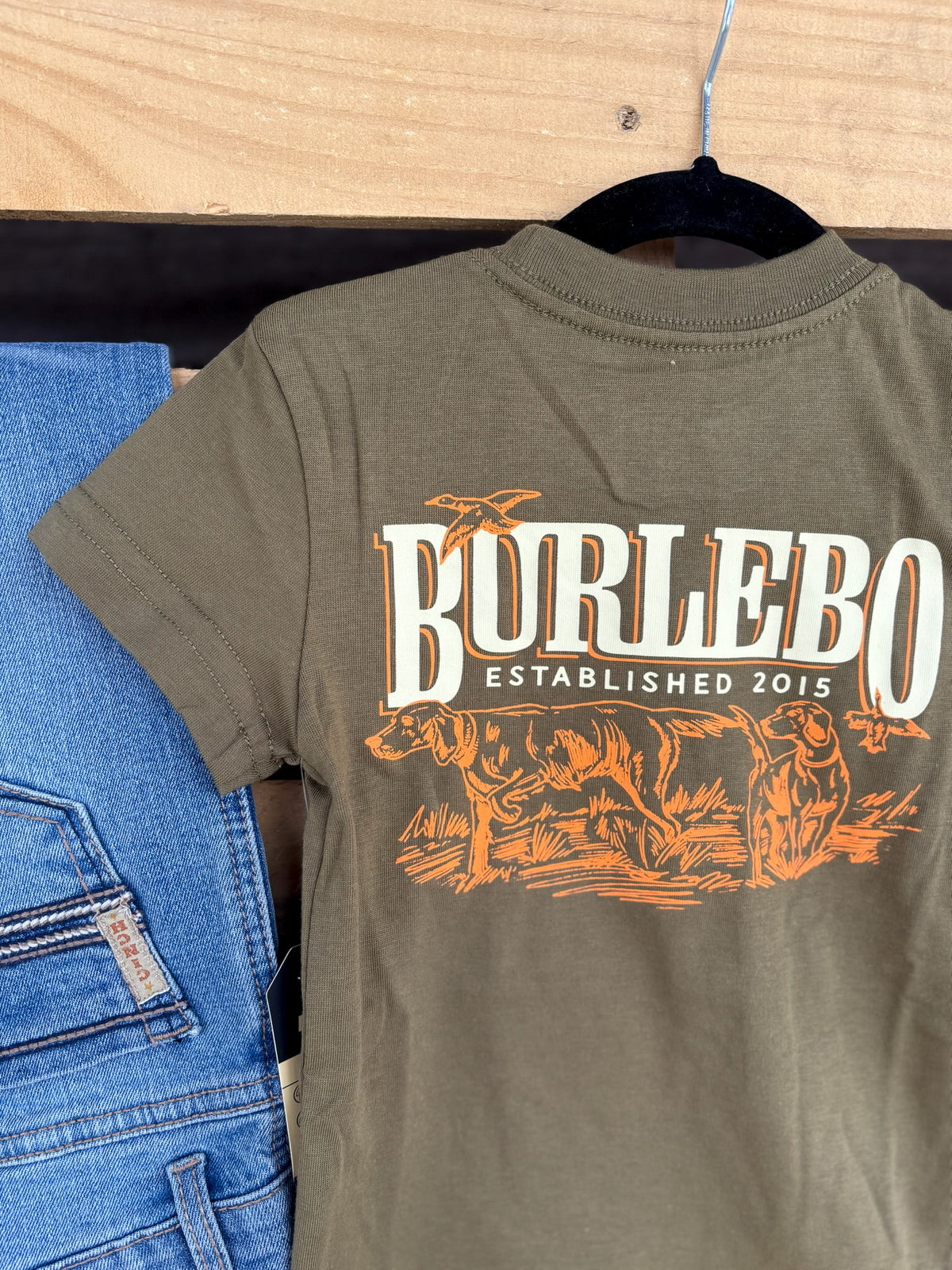 Burlebo | Toddler & Youth Hunting Dogs T-Shirt in Hunter Green