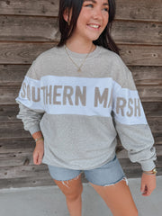Women's Southern Marsh Varsity Heather Sweatshirt in Oatmeal