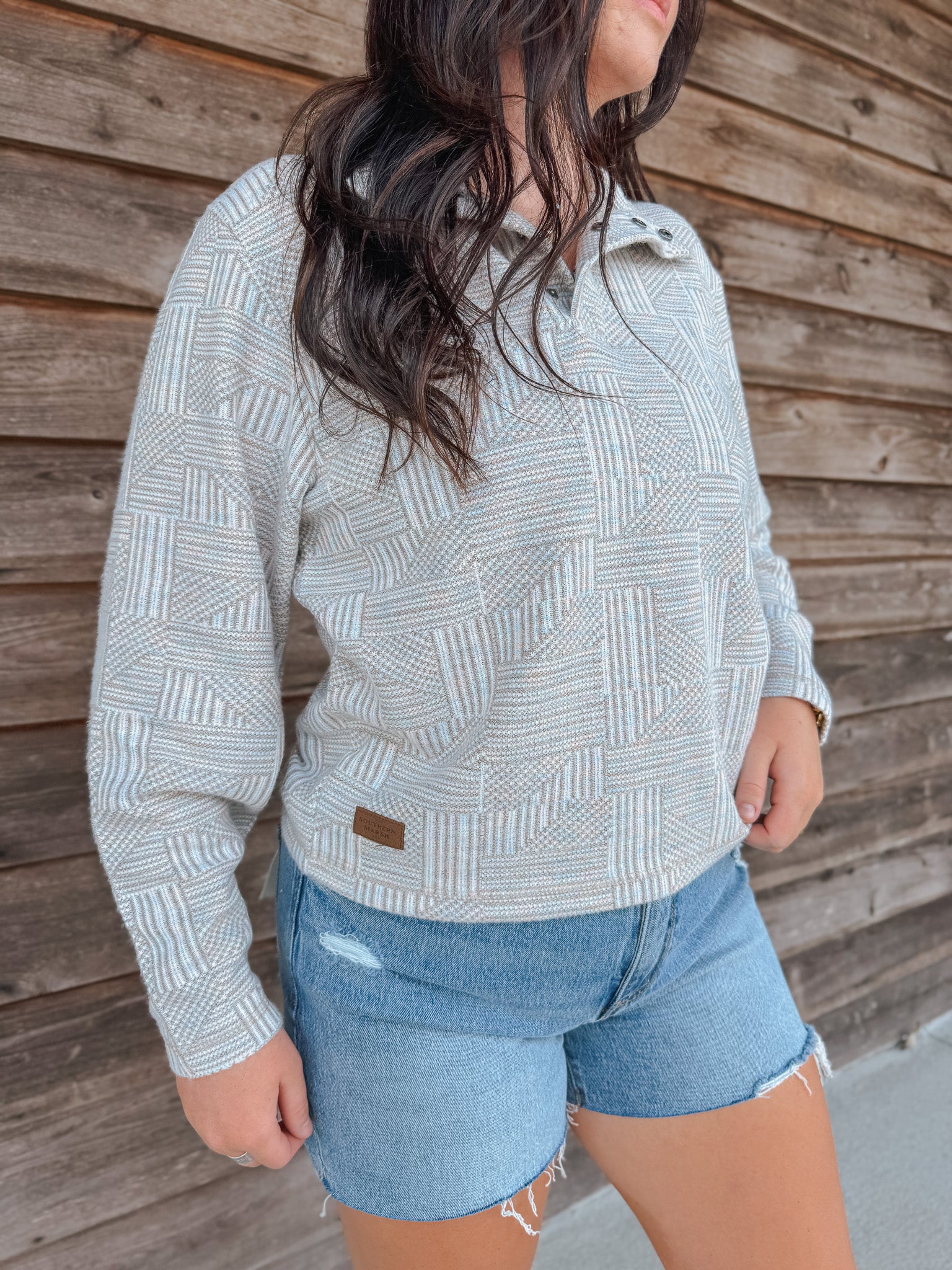 Women's Southern Marsh Southport Isles Pullover in Burnt Taupe