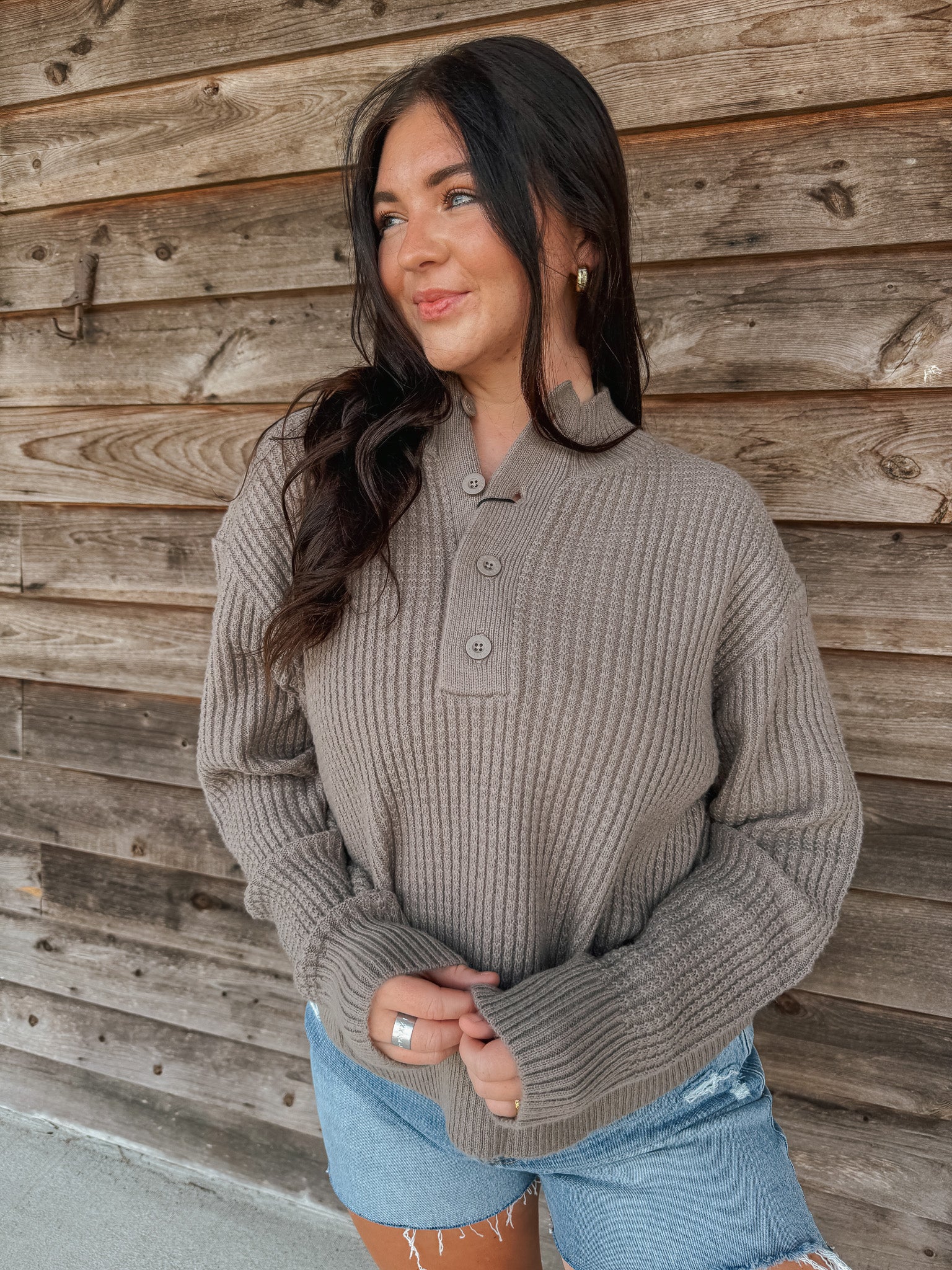 Women's Southern Marsh Massey Chunky Sweater in Burnt Taupe