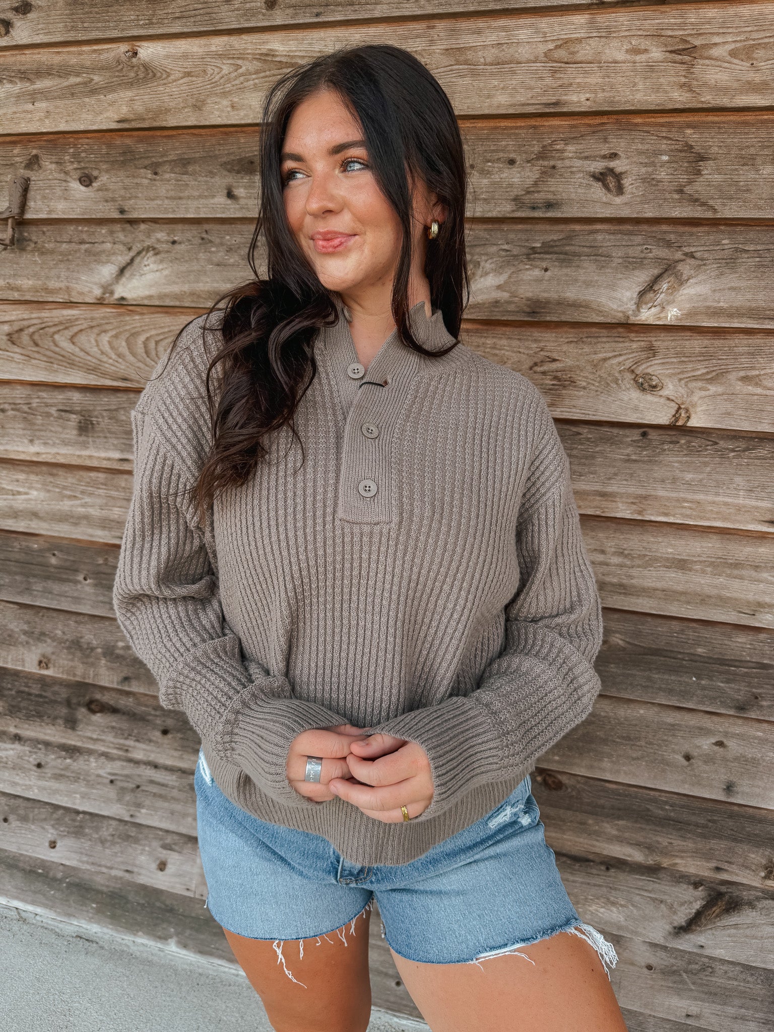 Women's Southern Marsh Massey Chunky Sweater in Burnt Taupe