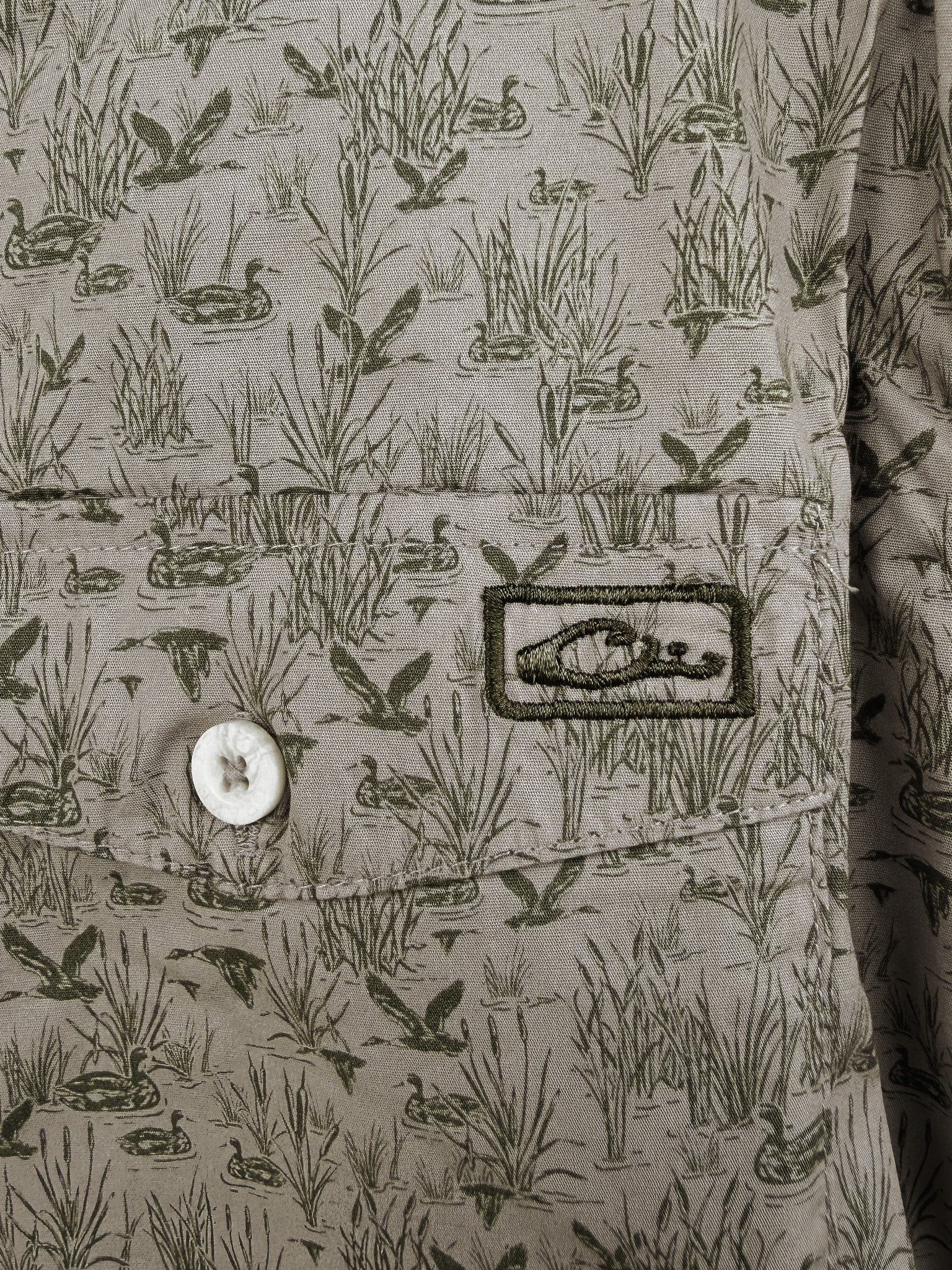 Drake Men's Cotton Marsh Print Short Sleeve Shirt