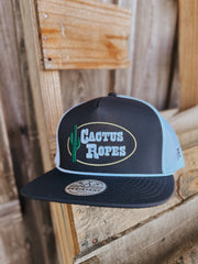 Cactus Ropes Hat Black/White w/Stitching