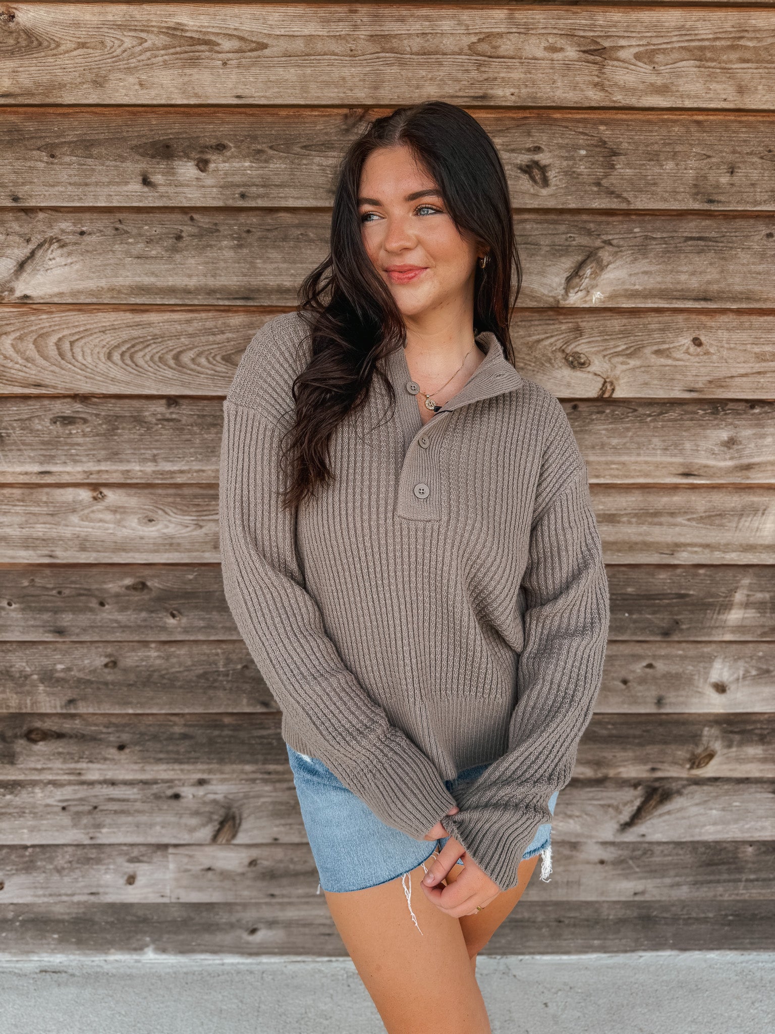 Women's Southern Marsh Massey Chunky Sweater in Burnt Taupe