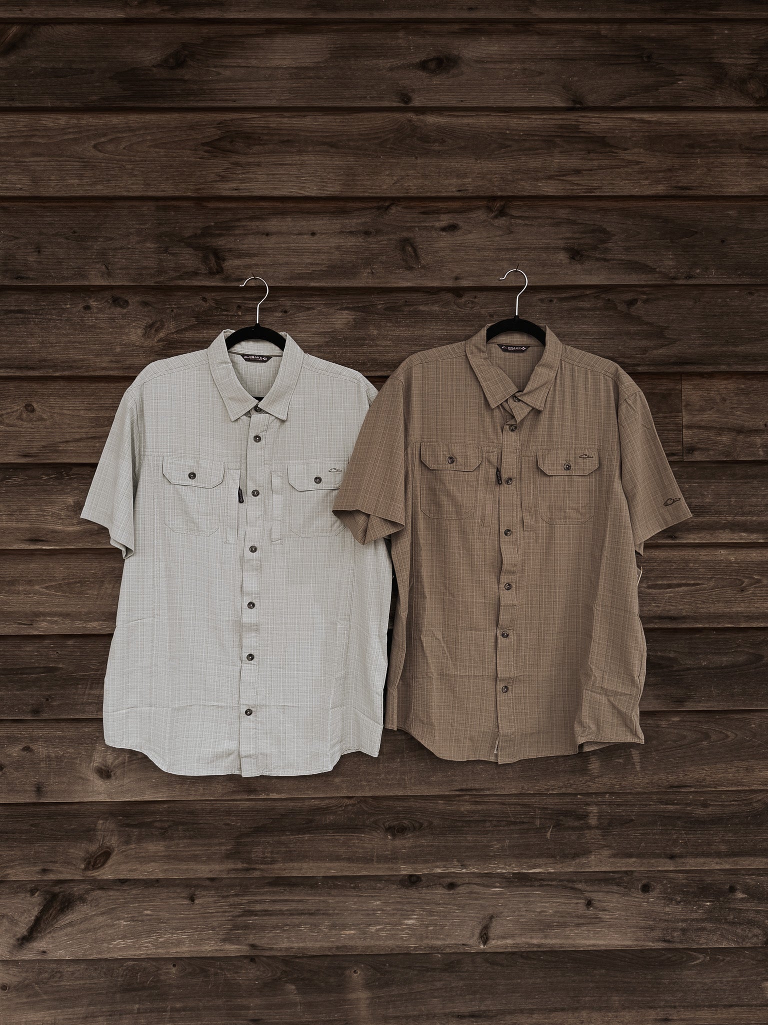 Drake Men's Wingshooter Trey Cross Hatch Short Sleeve Shirt -TWK