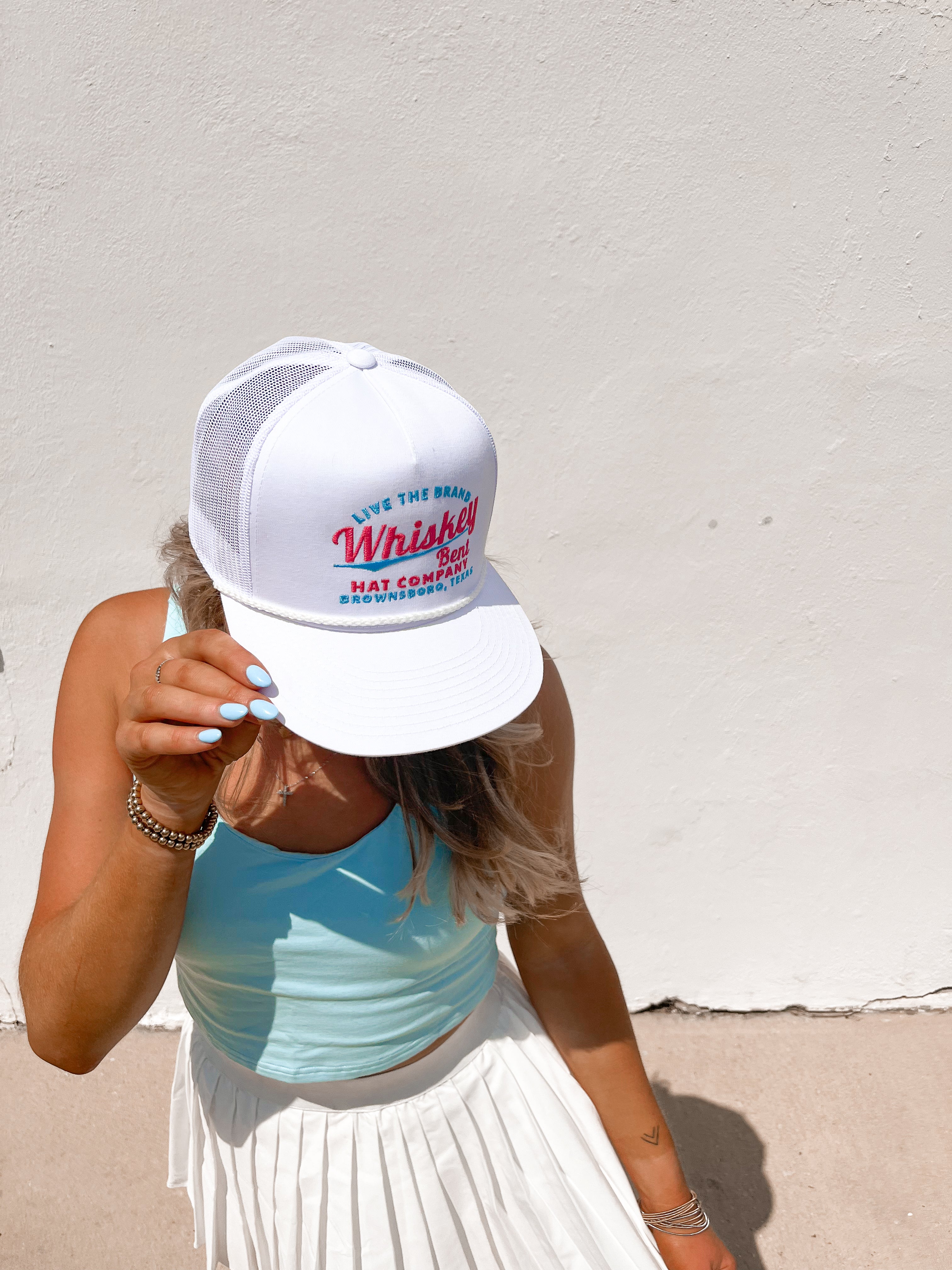 Whiskey Bent Hat Co. The Cali Cap in White
