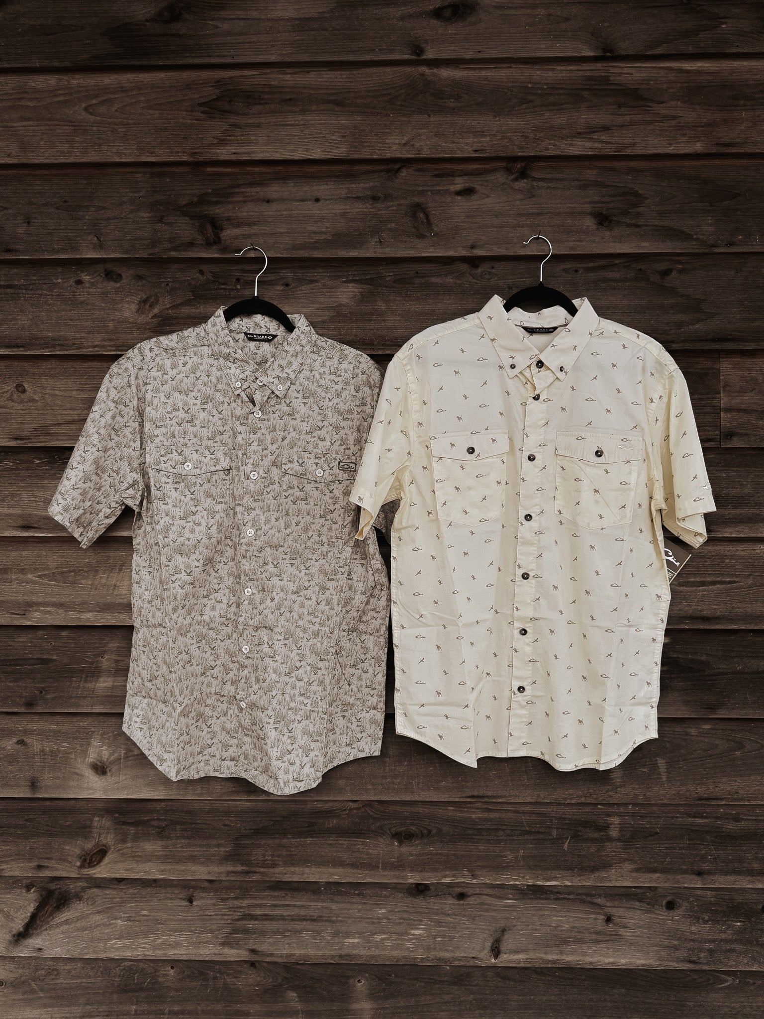 Drake Men's Cotton DDD Print Short Sleeve Shirt