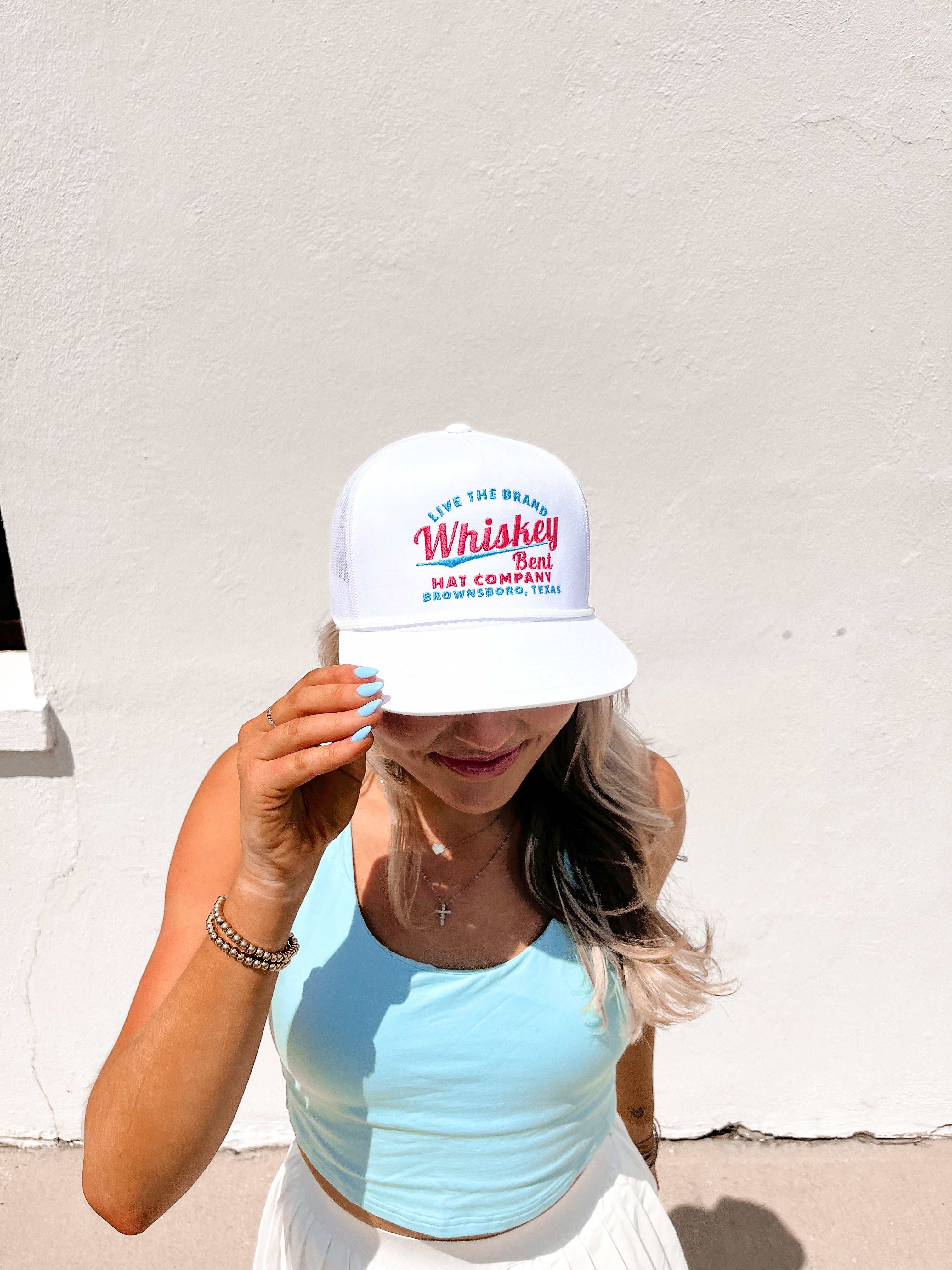 Whiskey Bent Hat Co. The Cali Cap in White