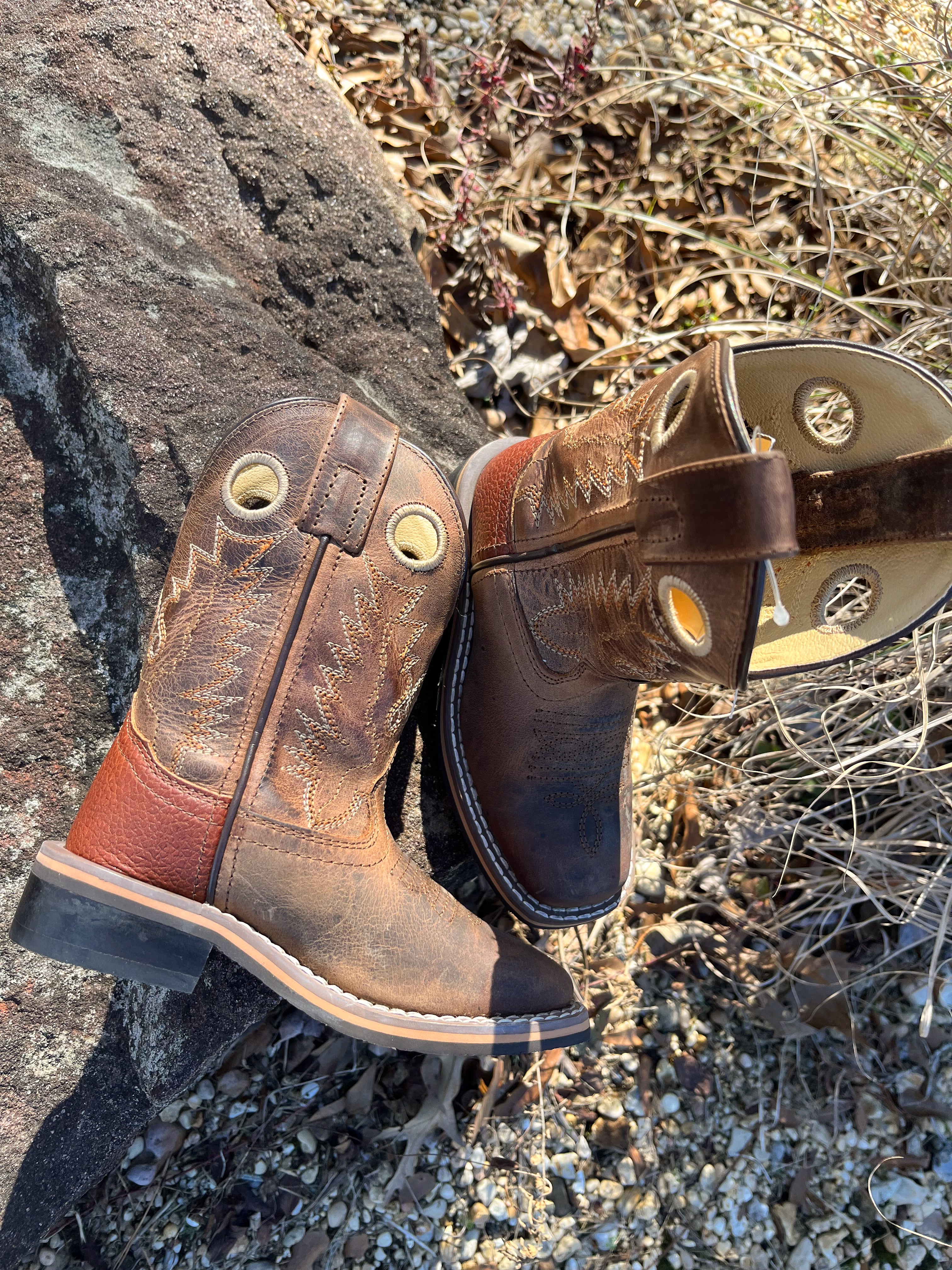 Toddler Smoky Mountain Jesse Brown Square Toe Boot