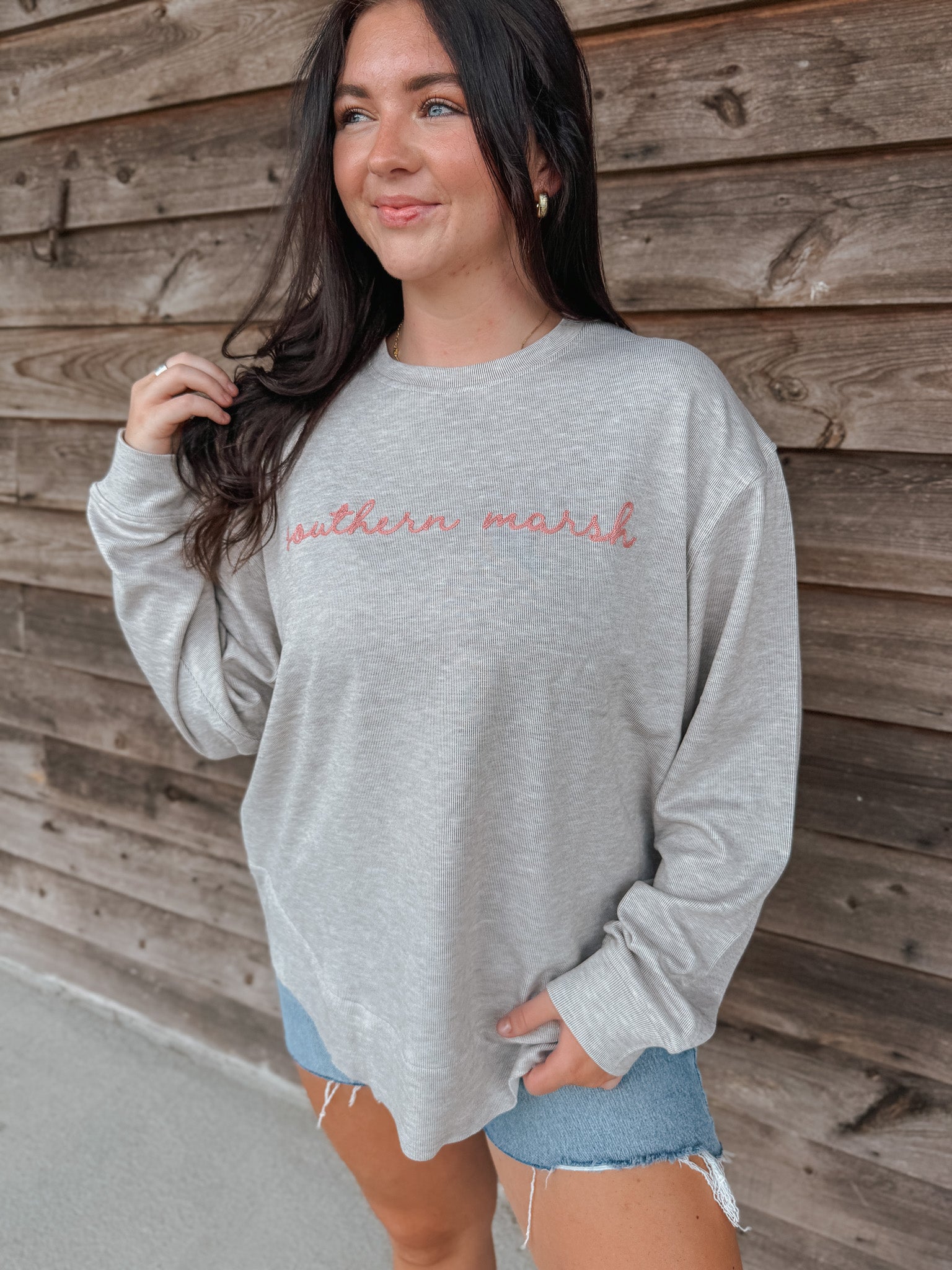 Women's Southern Marsh Terra Textured Vintage Sweater in Burnt Taupe