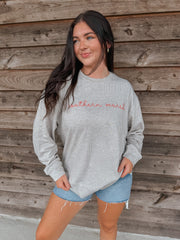 Women's Southern Marsh Terra Textured Vintage Sweater in Burnt Taupe