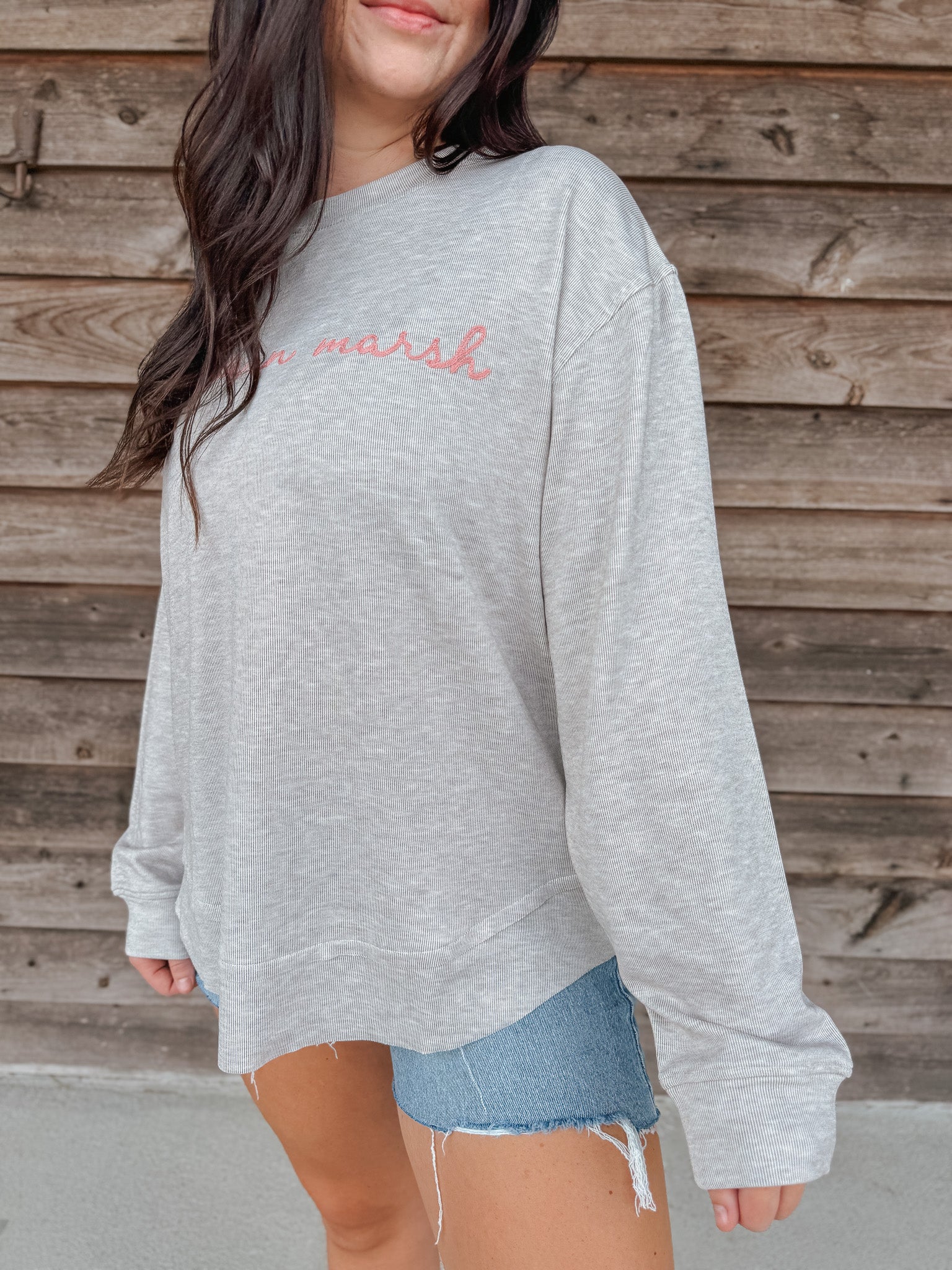 Women's Southern Marsh Terra Textured Vintage Sweater in Burnt Taupe