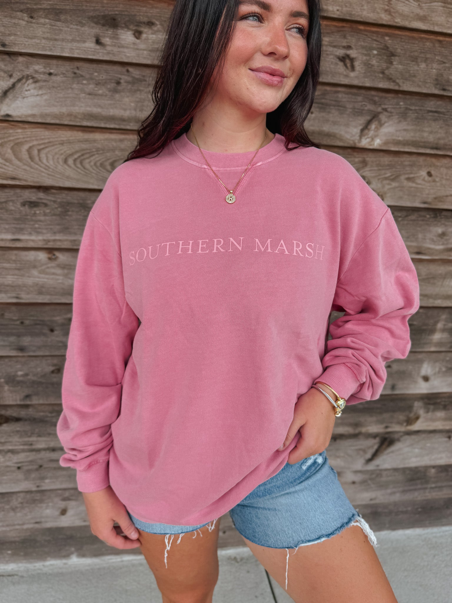 Women's Southern Marsh Seawash Sweatshirt in Cherry Blossom