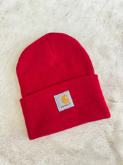 Carhartt Knit Cuffed Beanie in Red