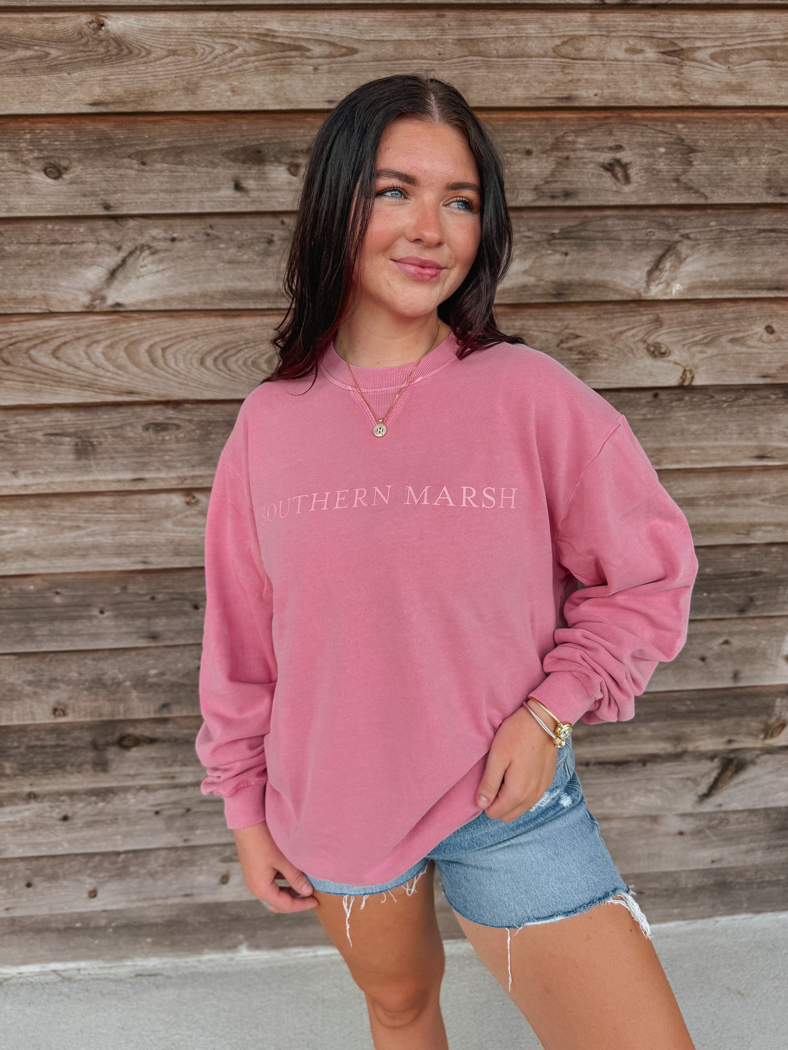 Women's Southern Marsh Seawash Sweatshirt in Cherry Blossom