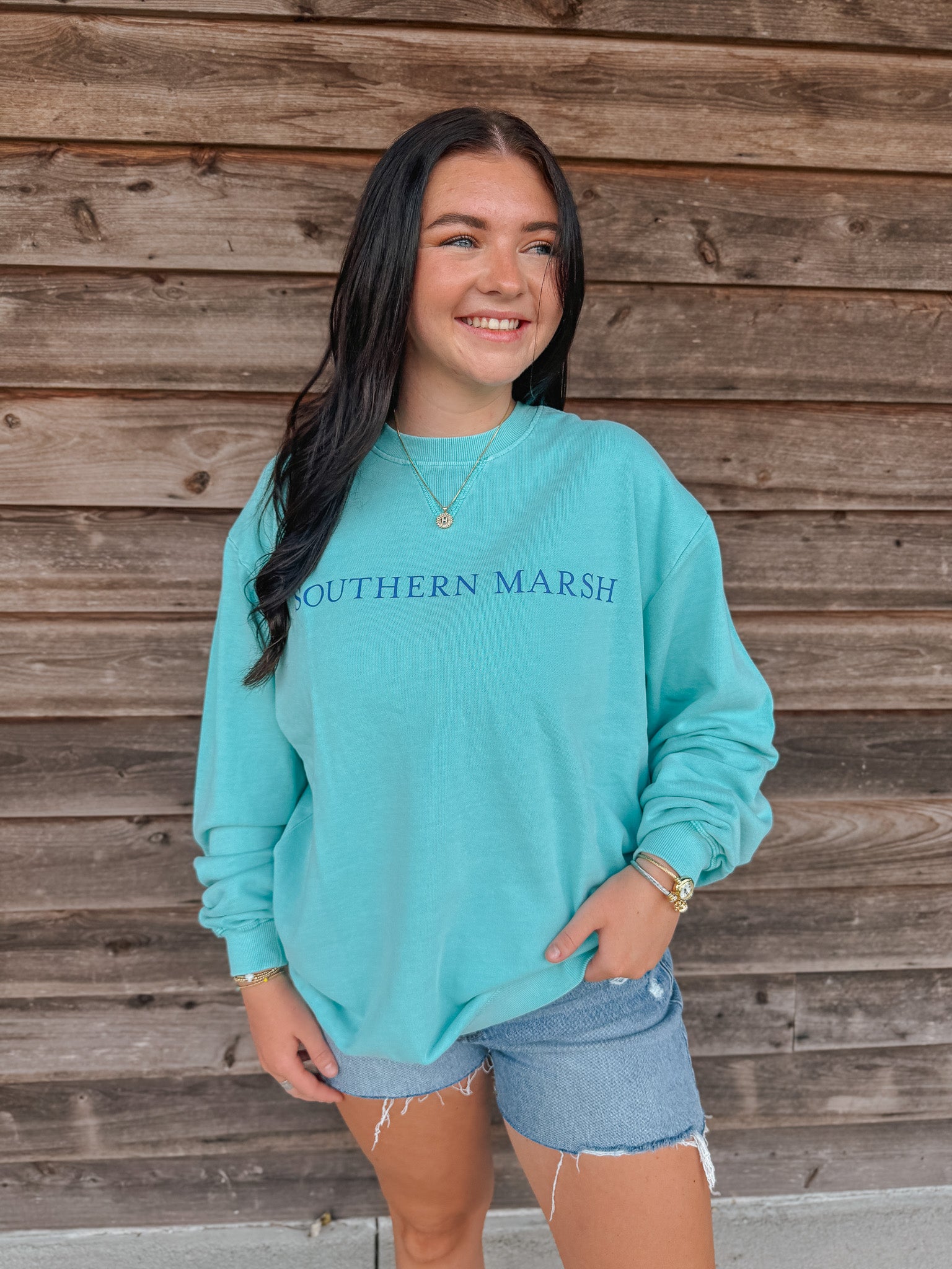 Women's Southern Marsh Seawash Sweatshirt in Mint