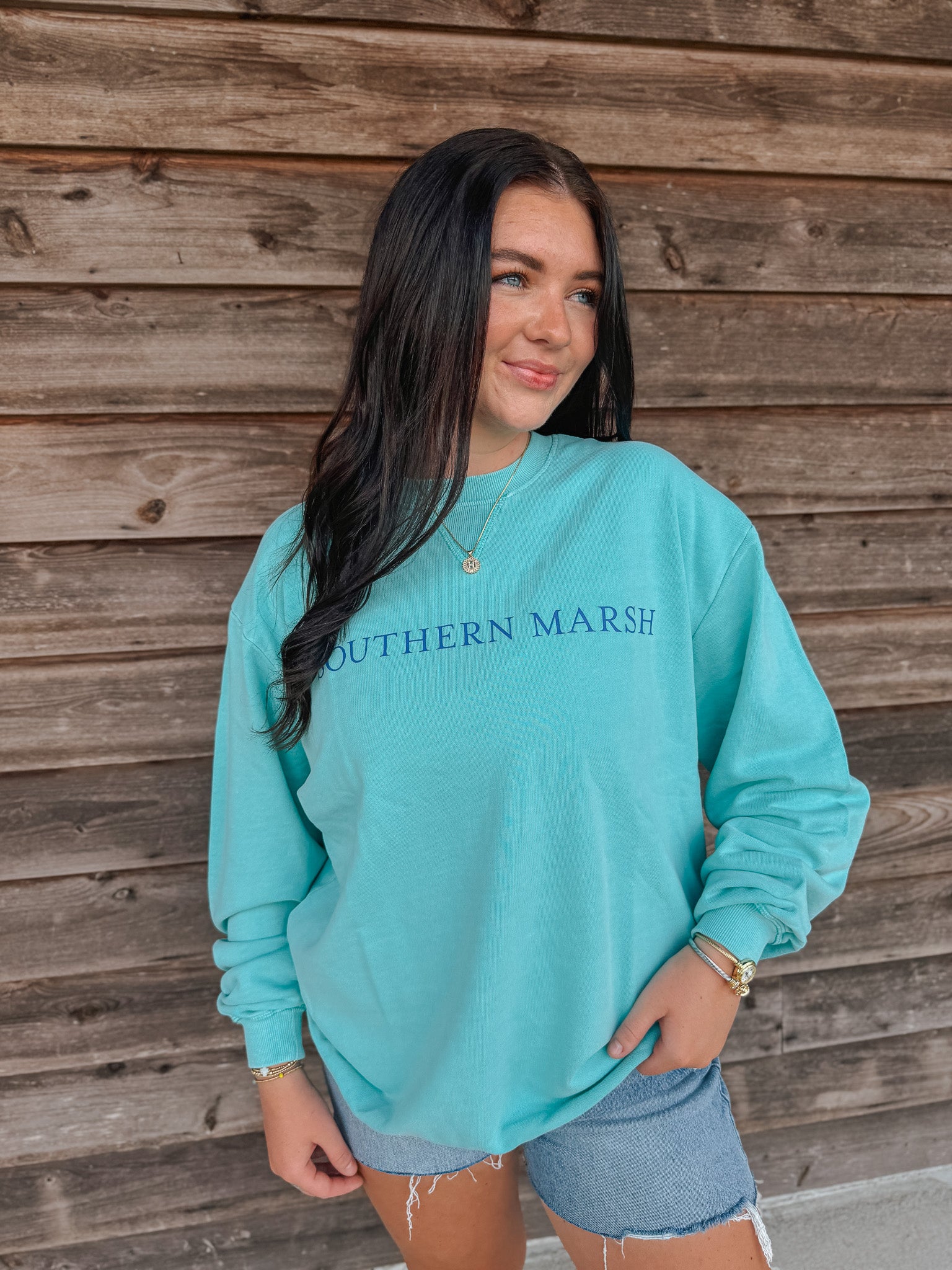 Women's Southern Marsh Seawash Sweatshirt in Mint
