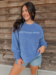 Women's Southern Marsh Sunday Morning Cord Sweater in Lilac