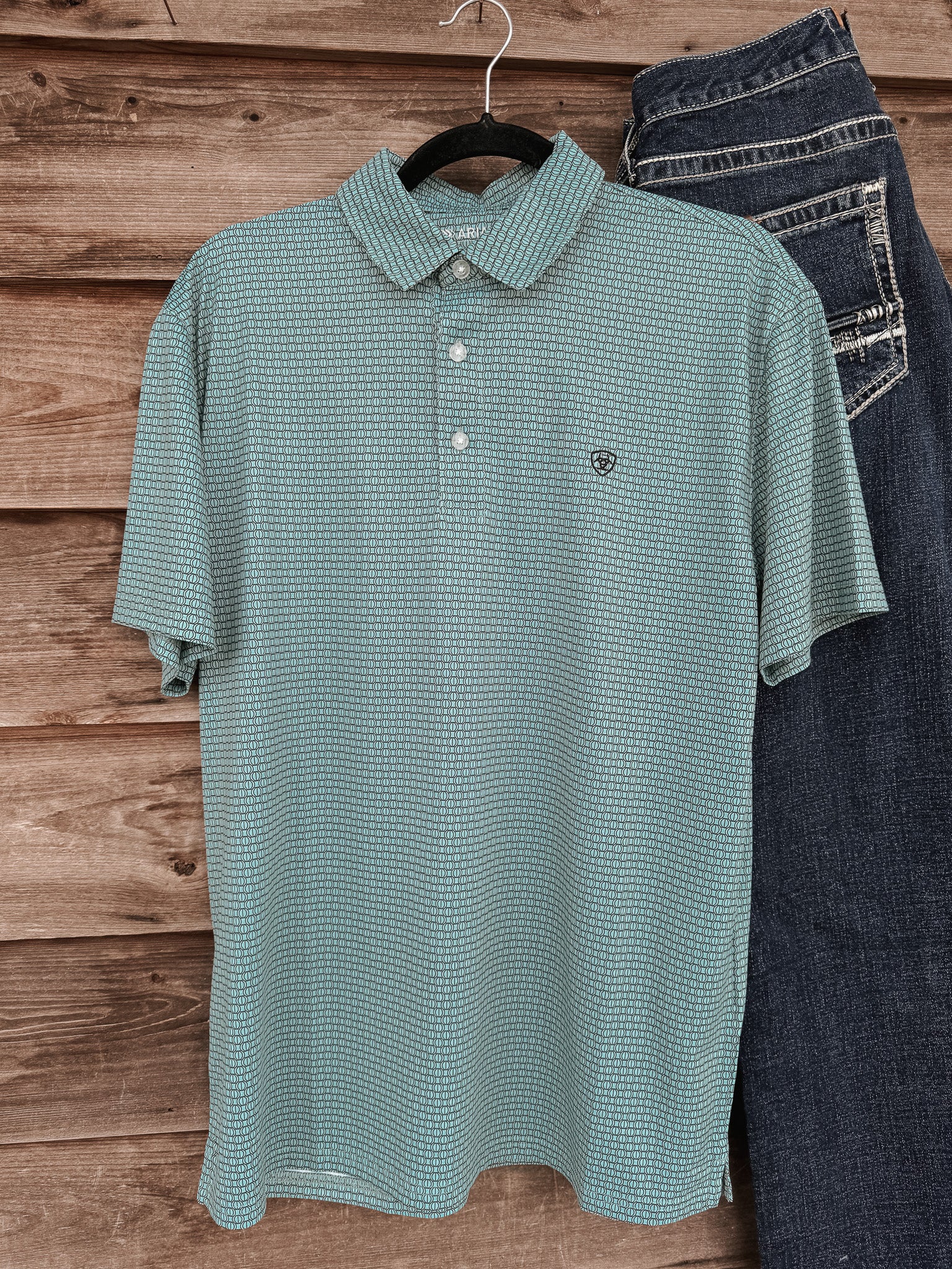 Men's Ariat All Over Print Classic Fit Polo