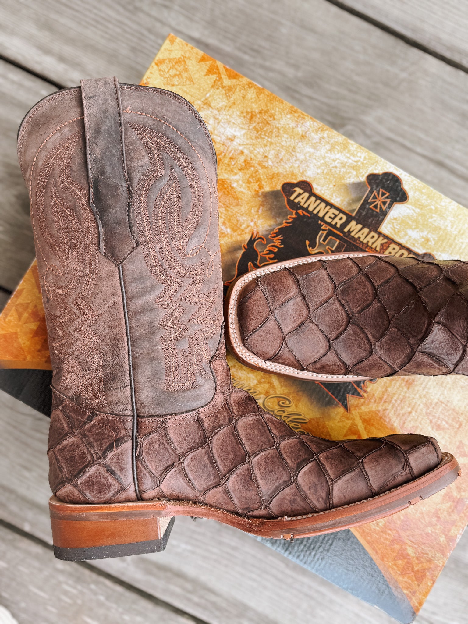 Men's Tanner Mark Monster Fish Print Boots