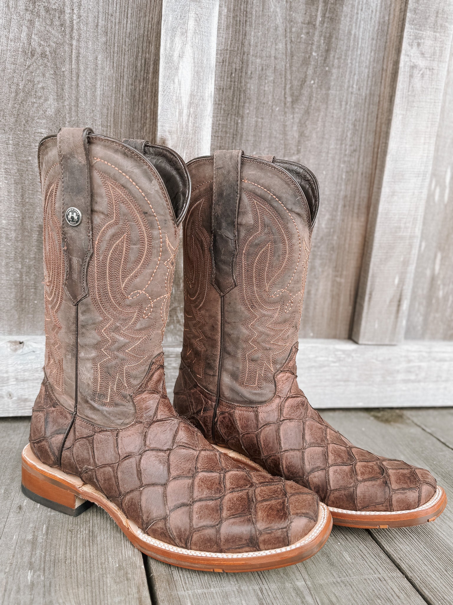 Men's Tanner Mark Monster Fish Print Boots