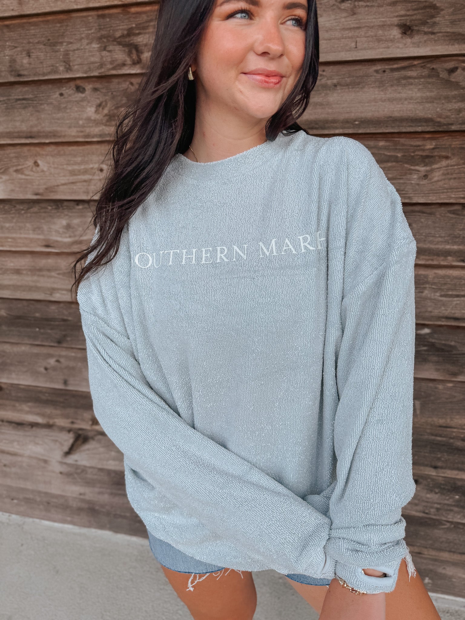 Women's Southern Marsh Sunday Morning Sweater in Mist Blue