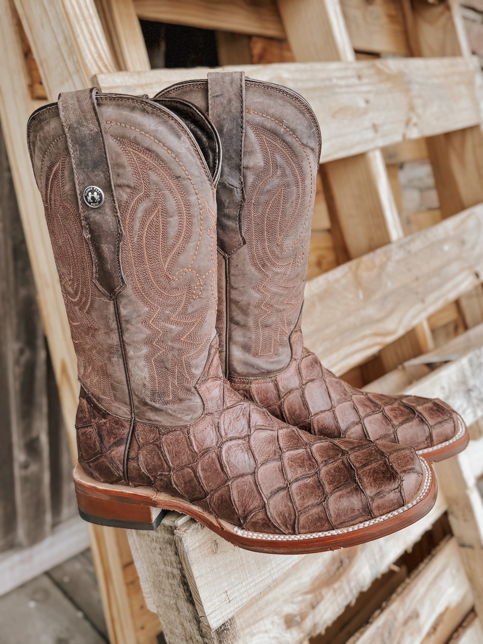 Men's Tanner Mark Monster Fish Print Boots