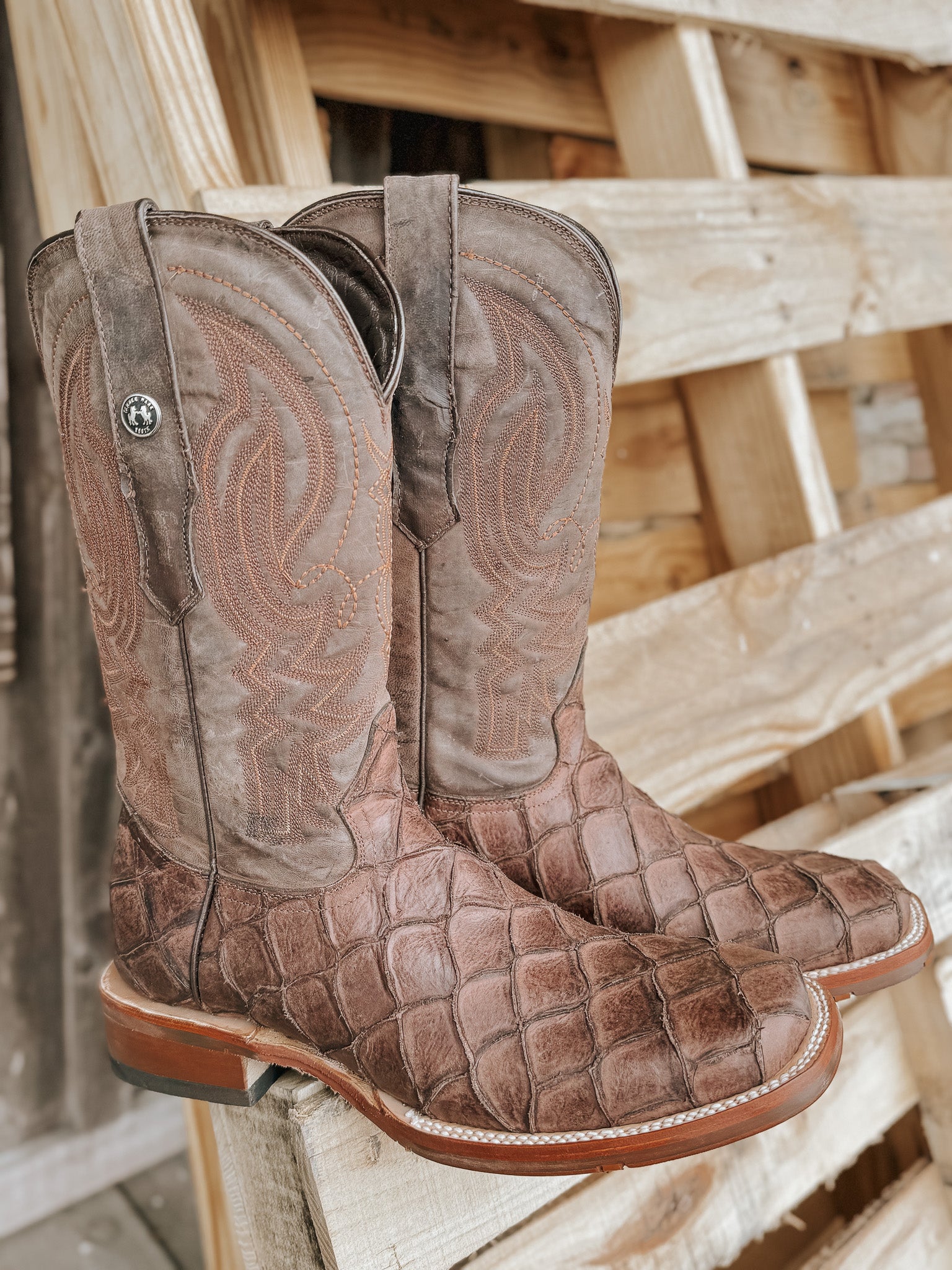 Men's Tanner Mark Monster Fish Print Boots