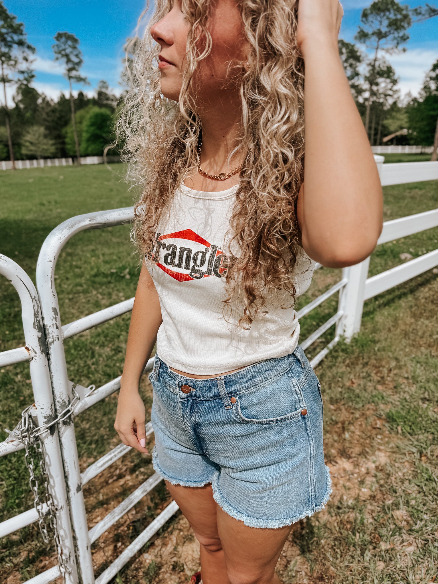 Wrangler Ribbed Cropped Tank