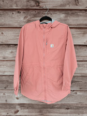 Carhartt Women's Rain Defender Relaxed Fit Lightweight Coat in Rose