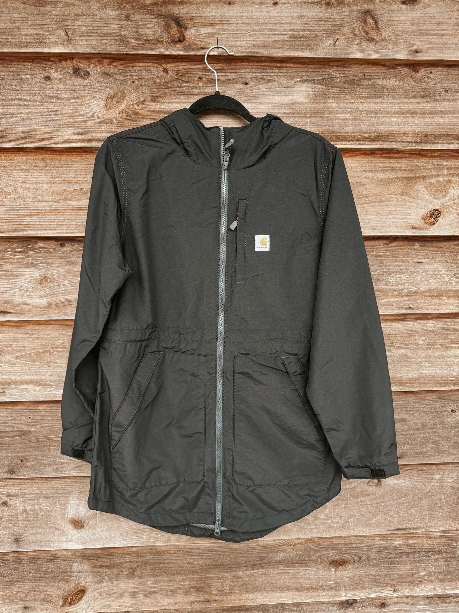 Carhartt Women's Rain Defender Relaxed Fit Lightweight Coat in Black